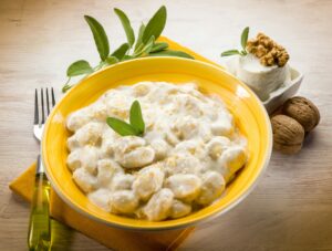 gnocchi with ricotta and nuts